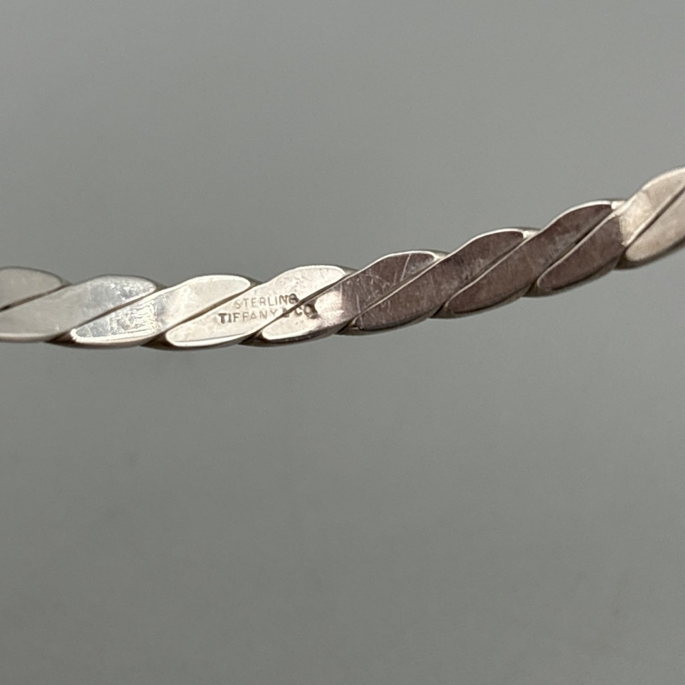 TIFFANY & CO. Vintage‎ Narrow Twisted Rope Bangle Bracelet 925 Sterling w/Box - Picture 7 of 7